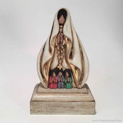 Our Lady of Fátima Catholic Sculpture, Virgin Mary, Virgen Maria, Maria Lea Cerdá