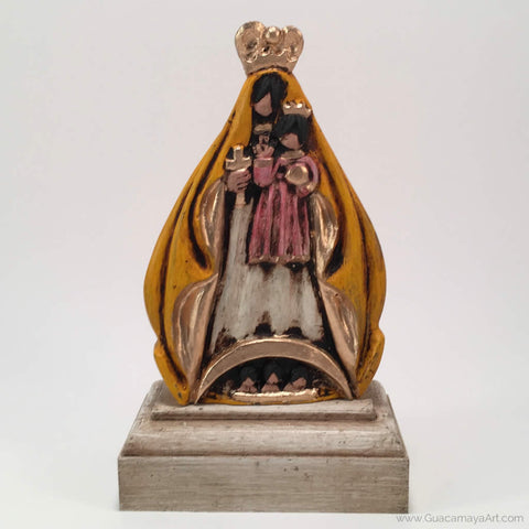 Venezuelan Art Sculpture Statue of Virgin of Charity Maria of Blessed Virgin Mary Caridad del Cobre Maria Lea Cerda