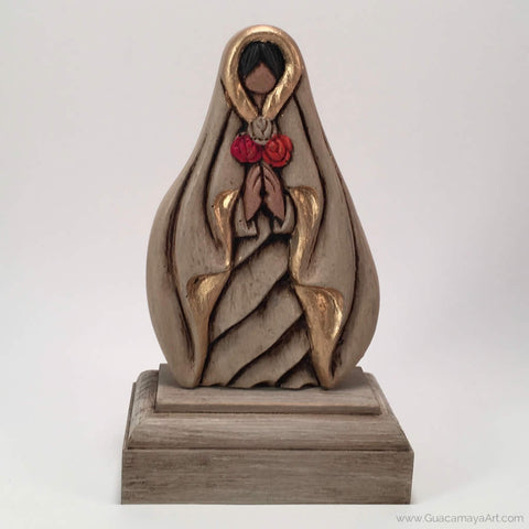 Our Lady of Mystical Rose Sculpture, Rosa Mística, Virgin Mary, Virgen Maria, Maria Lea Cerdá
