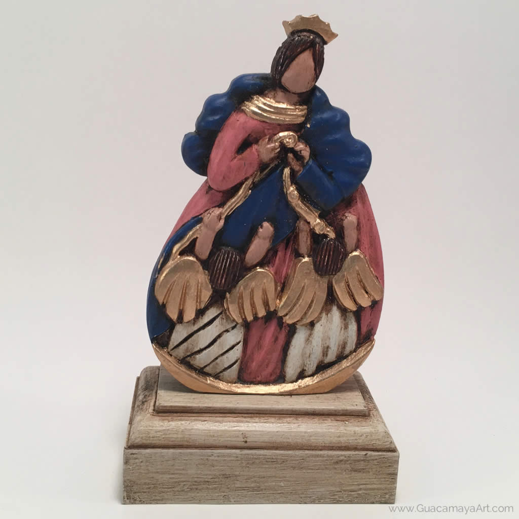 Our Lady of Undoer of Knots Sculpture, Virgin Mary, Virgen Maria, Maria Lea Cerdá