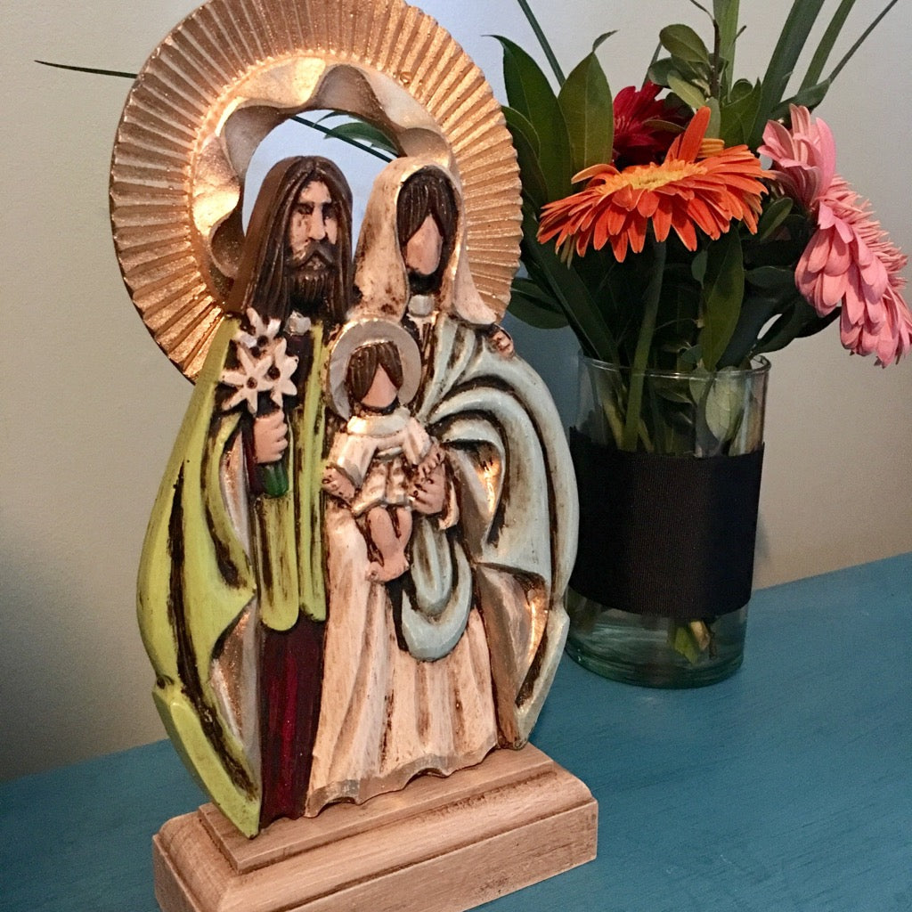 Sacred Holy Family Sculpture - La Sagrada Familia Escultura